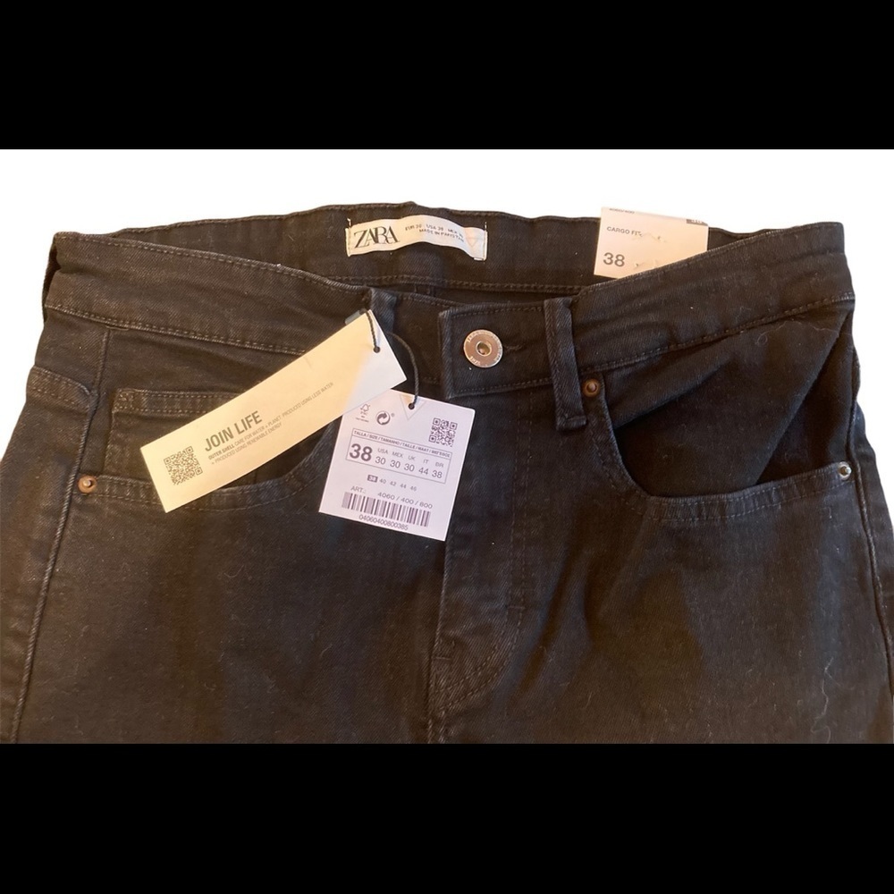 CLEARANCE ZARA Man Cargo Jeans NWT POCKETS SIZE 30 skinny zip ankles